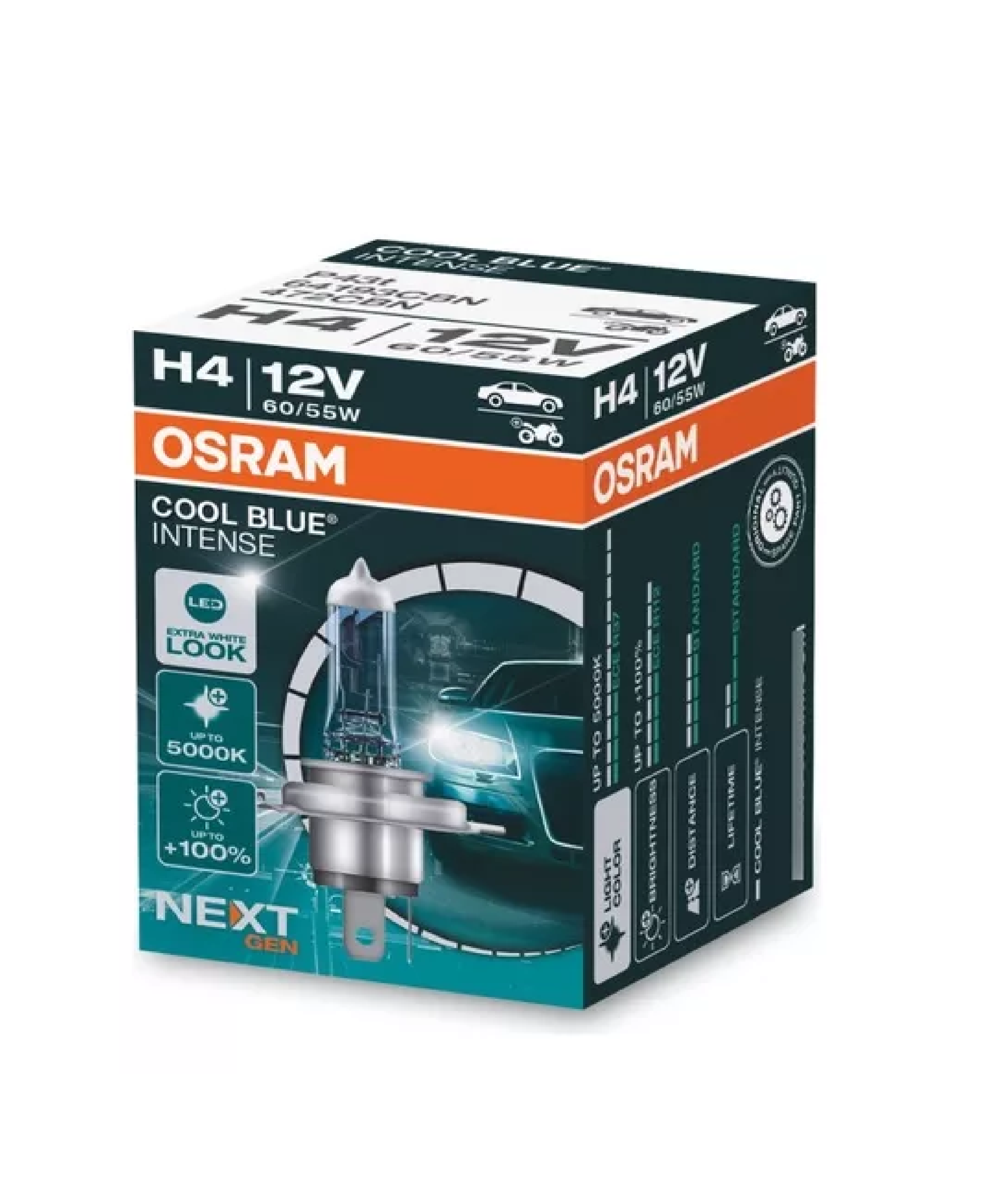 LAMPARA H4 OSRAM 12V 60/55W COOL BLUE INTENSE » Gomatodo
